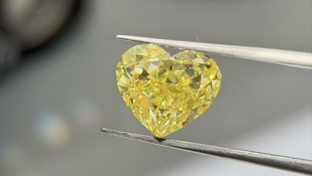 yellow heart lab diamonds